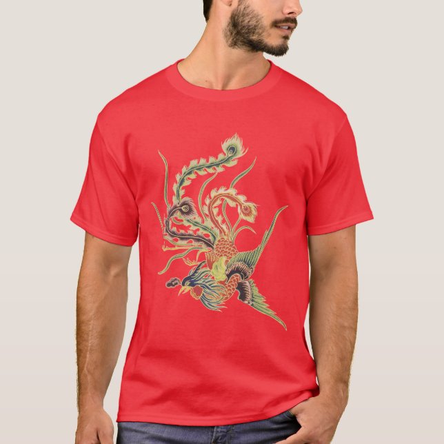 Chinese Phoenix - Fenghuang  Mythological Birds Ar T-Shirt (Front)