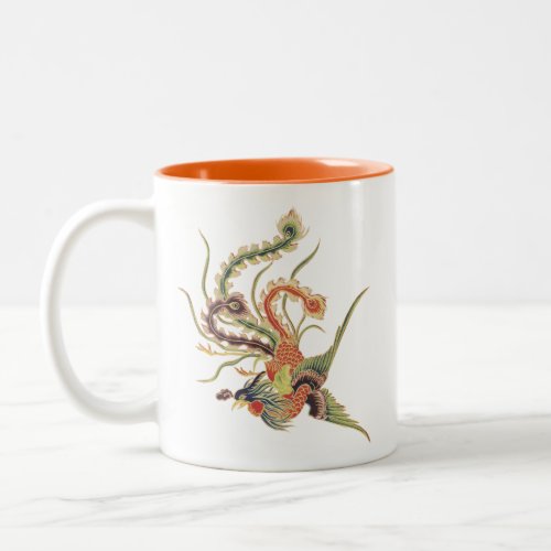 Chinese Phoenix _ Fenghuang  Mythological Birds Ar Two_Tone Coffee Mug