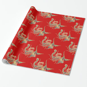 Chinese Phoenix - Fenghuang Mythological Birds Wr Wrapping Paper