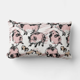 Chinese Pig Year 2019 Original drawing Lumbar P Lumbar Pillow