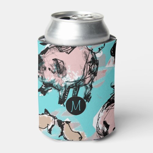 Chinese Pig Year 2019 Original Monogram Blue Can C Can Cooler