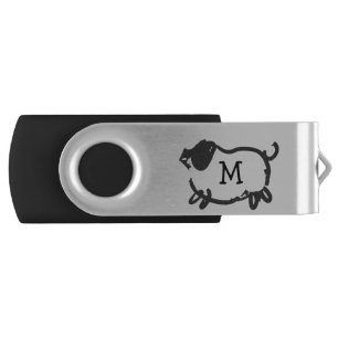 Chinese Pig Year Monogram USB Flash drive