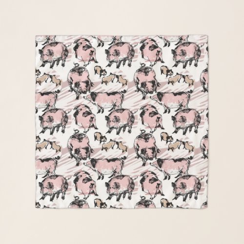 Chinese Pig Year Original Birthday Choos Color SqS Scarf