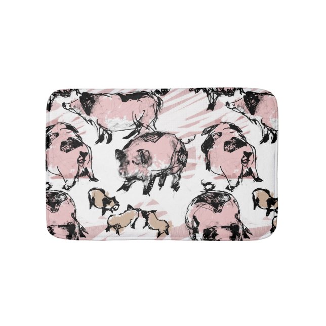 Chinese Pig Year Zodiac Birthday Original BM Bath Mat (Front)