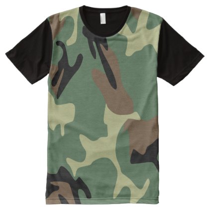 Chinese PLA Woodland Camouflage - China Military All-Over-Print Shirt