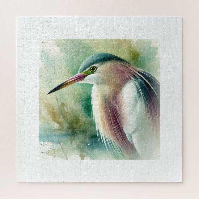 Chinese Pond Heron 060924AREF122 - Watercolor Jigsaw Puzzle (Vertical)