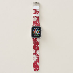 Chinese porcelain imitation: floral painting apple watch band