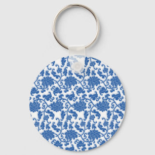 Chinese Porcelain Pattern Keychain