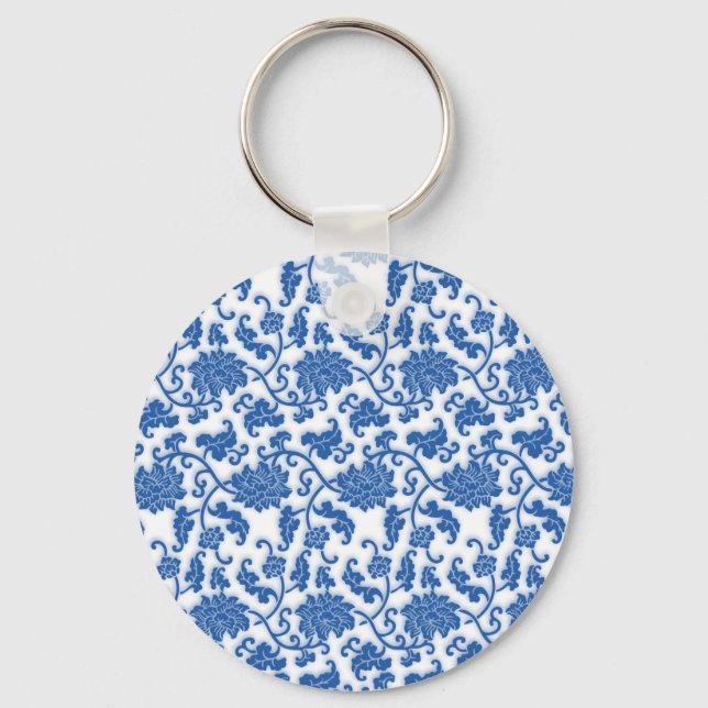 Chinese Porcelain Pattern Keychain (Front)