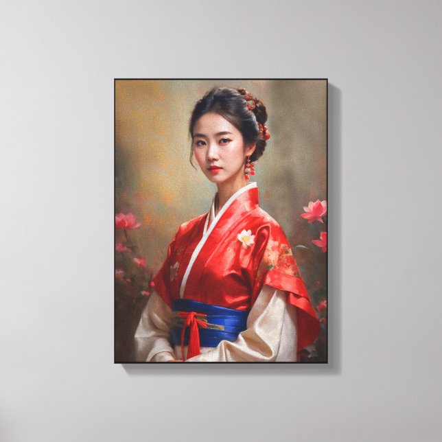 Chinese Princess Portrait Canvas Print (Front)