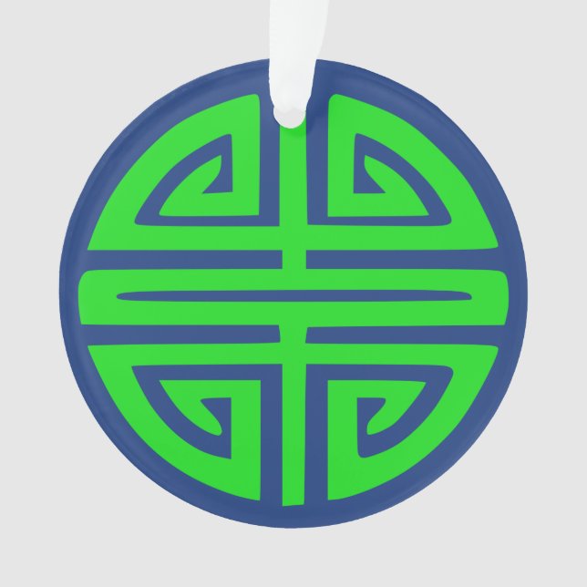 Chinese prosperity symbol green ornament (Front)