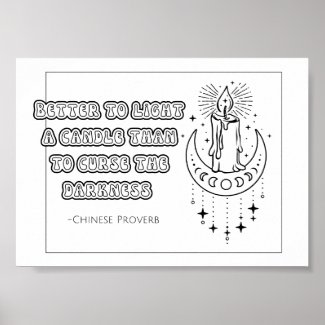 Chinese Proverb Coloring Poster