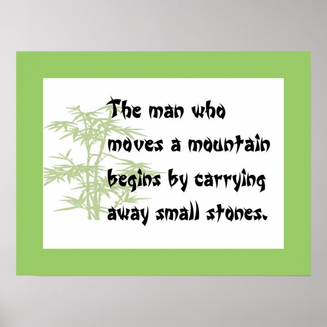 Chinese proverb poster (Front)