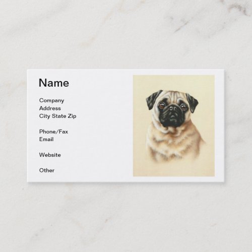 Chinese Pug Business Card