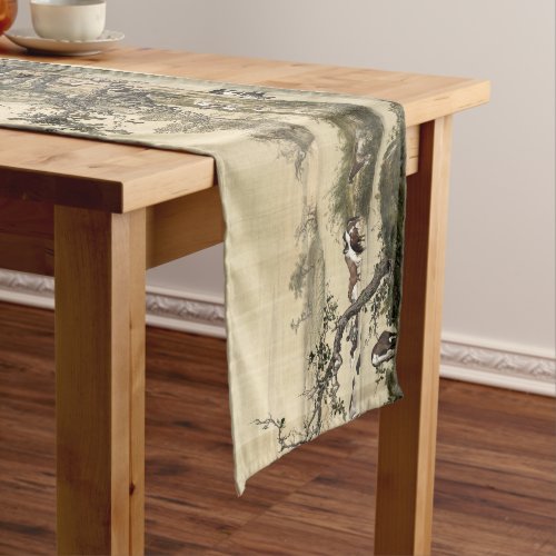 Chinese Qing Dynasty 100 Horses by Castiglione Lon Long Table Runner