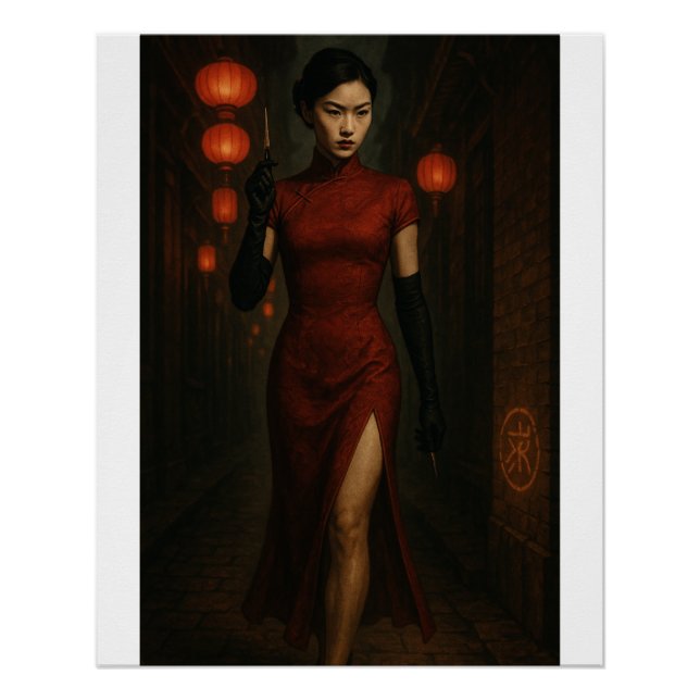 Chinese Qipao Assassin – Code in Crimson Poster (Front)