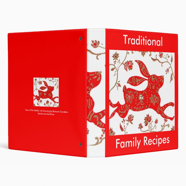 Chinese Rabbit Astrology Recipes Binder (Background)