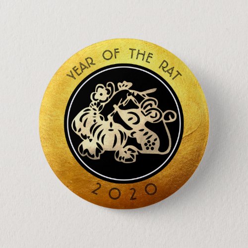 Chinese Rat New Year 2020 Paper_cut 1 RB Button