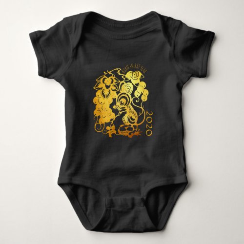 Chinese Rat Year 2020 Grape Baby Bodysuit