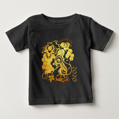 Chinese Rat Year 2020 Grape Baby T_shirt