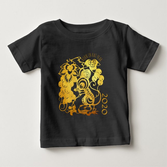 Chinese Rat Year 2020 Grape Baby T-shirt (Front)