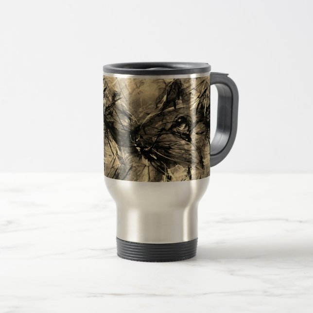 Chinese Rat Year Zodiac Birthday Travel Mug (Front Right)