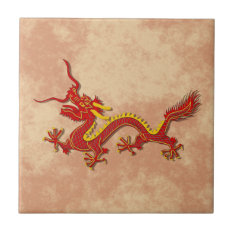 Chinese Red And Gold Dragon Cooking Trivet Tile at Zazzle