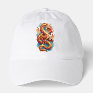 Chinese Red Dragon Fiery Illustration-67561 Hat