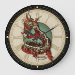 Chinese Red Dragon Wall Clock at Zazzle
