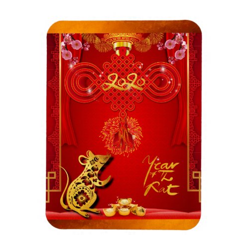 Chinese Red Knot Rat Year 2020 Flexible Magnet