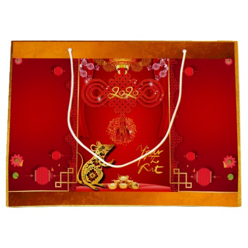 Chinese Red Knot Rat Year 2020 L Gift Bag