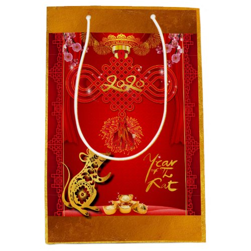 Chinese Red Knot Rat Year 2020 M Gift Bag