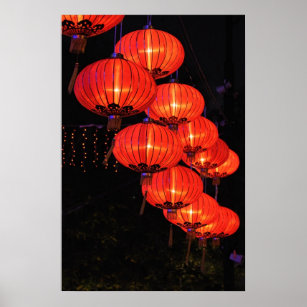 Chinese Red Lanterns Poster
