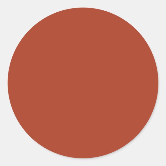 Chinese Red Stylish Monochromatic Classic Round Sticker (Front)