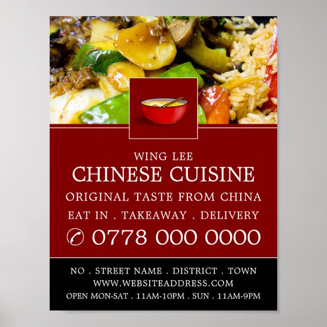 Chinese Restaurant Advertising Poster (Front)