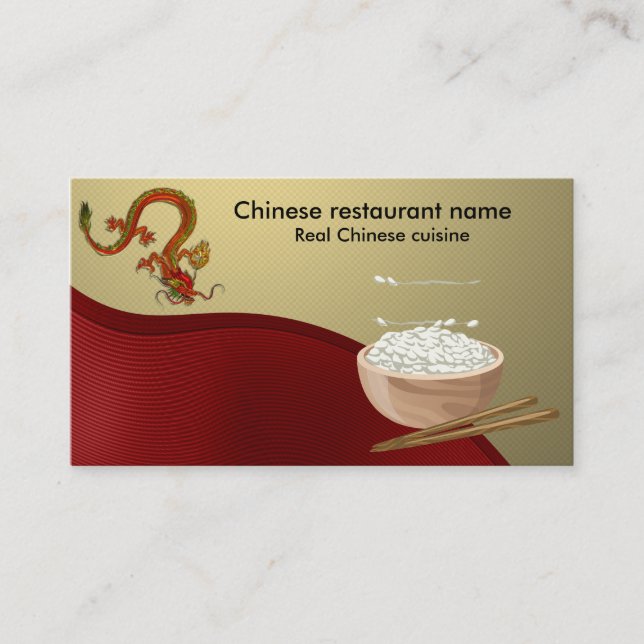 Chinese restaurant business card (Front)