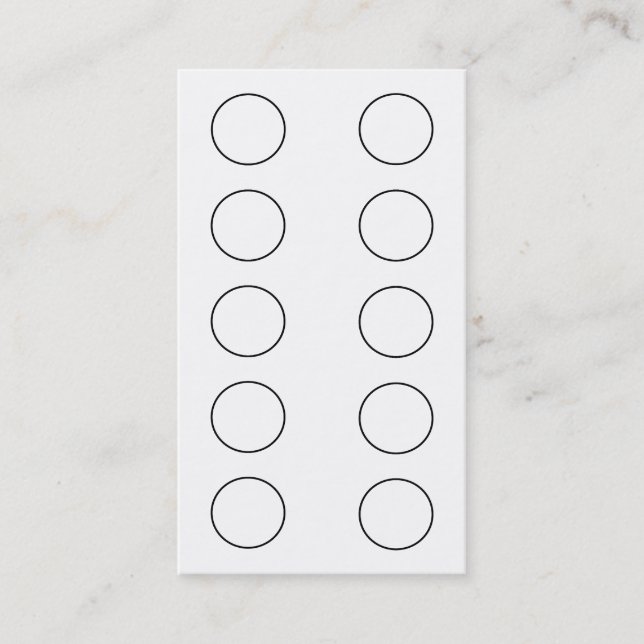 Chinese Restaurant Business Card Loyalty Card (Front)