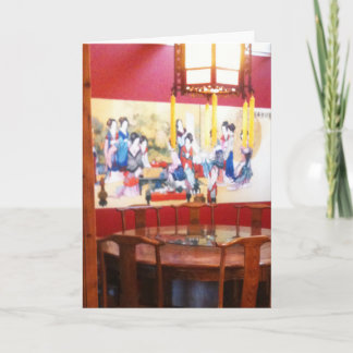 Chinese Restaurant setting Holiday Card
