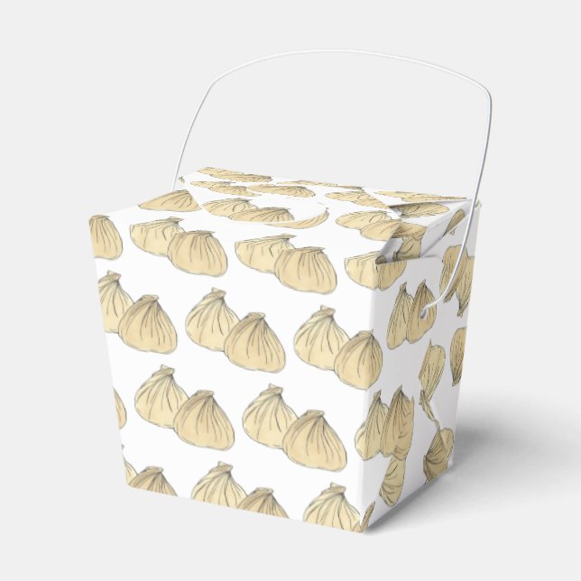 Chinese Restaurant Takeout Food Shumai Dumplings Favor Boxes (Front Side)