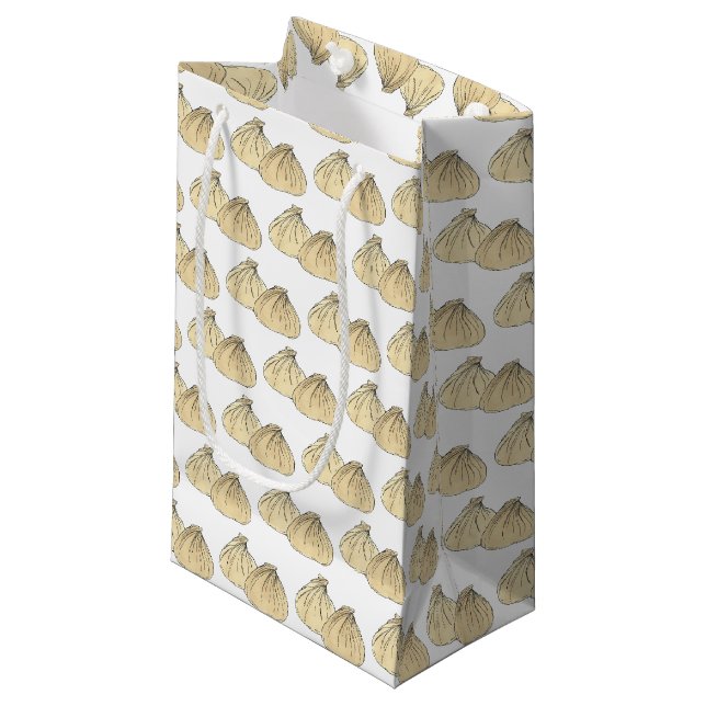 Chinese Restaurant Takeout Food Shumai Dumplings Small Gift Bag (Front Angled)