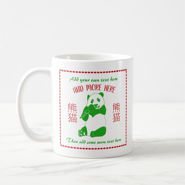 Chinese Restaurant Takeout Menu Custom Text Coffee Mug (Left)