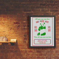 Chinese Restaurant Takeout Menu Custom Text