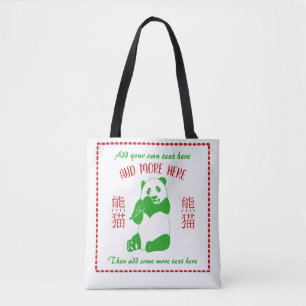 Chinese Restaurant Takeout Menu Custom Text Tote Bag