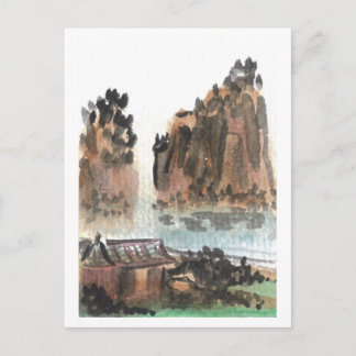 Chinese River Landscape Postcard