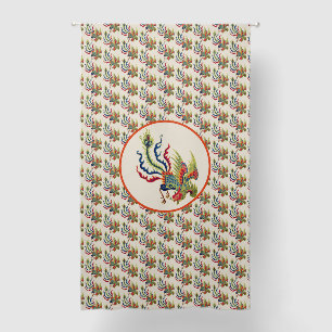 Chinese Rooster Art Blackout Curtains