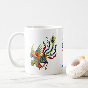 Chinese Rooster Art Personalized Coffee Mug