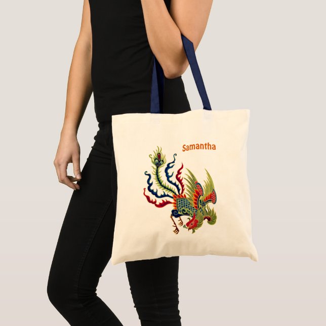Chinese Rooster Art Personalized Tote Bag (Front (Product))