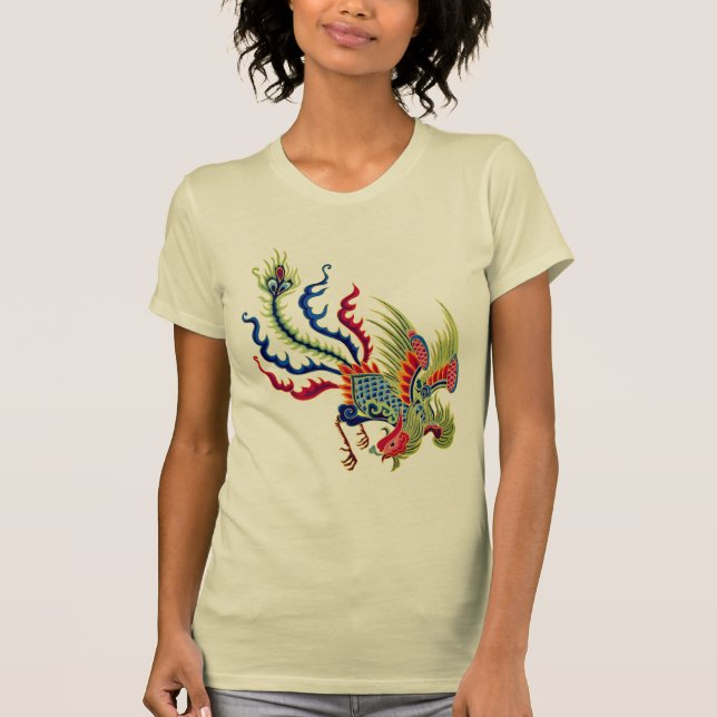 Chinese Rooster Art T-Shirt (Front)