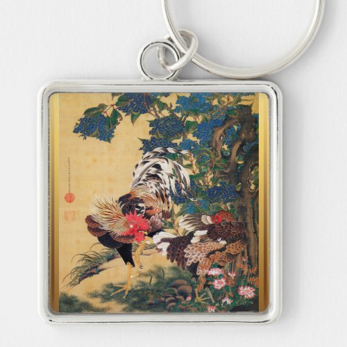 Chinese Rooster New Year 2017 Japanese Art Key Keychain