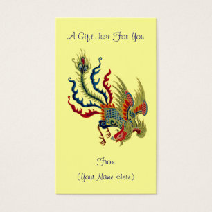 Chinese Rooster Personalized Gift Card Tag